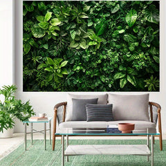 Green Plant Leaves Photography Backdrop for Nature Themed Decorations