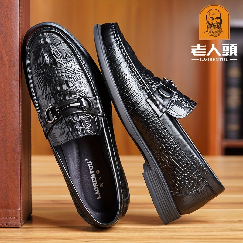Men's Textured Loafer Shoes Non-slip Slip On Spring Summer
