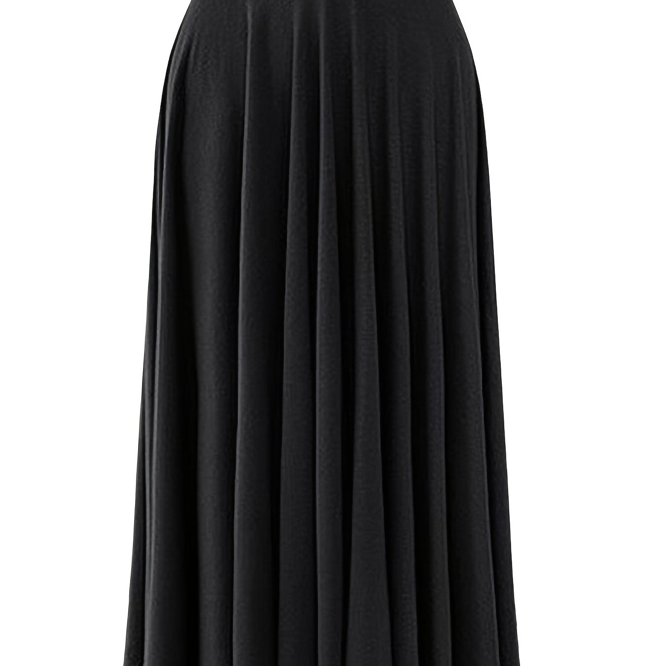 High Waist Pleated Skirt Casual Solid Women's Clothing
