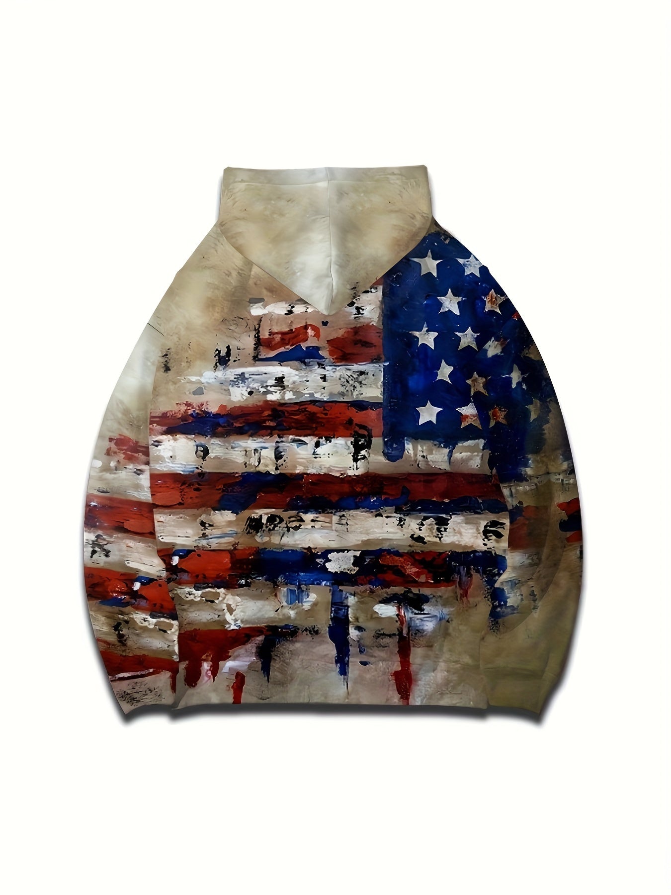 American Flag Print Hoodies For Men Graphic Hoodie Comfy Loose Hooded Pullover