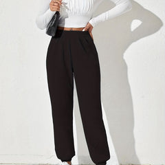 Elastic Waist Baggy Pants Casual Loose Pants For Spring & Fall