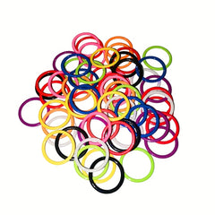 60pcs Metal Paint Knitting Markers Colorful Round Stitch Markers Magnets