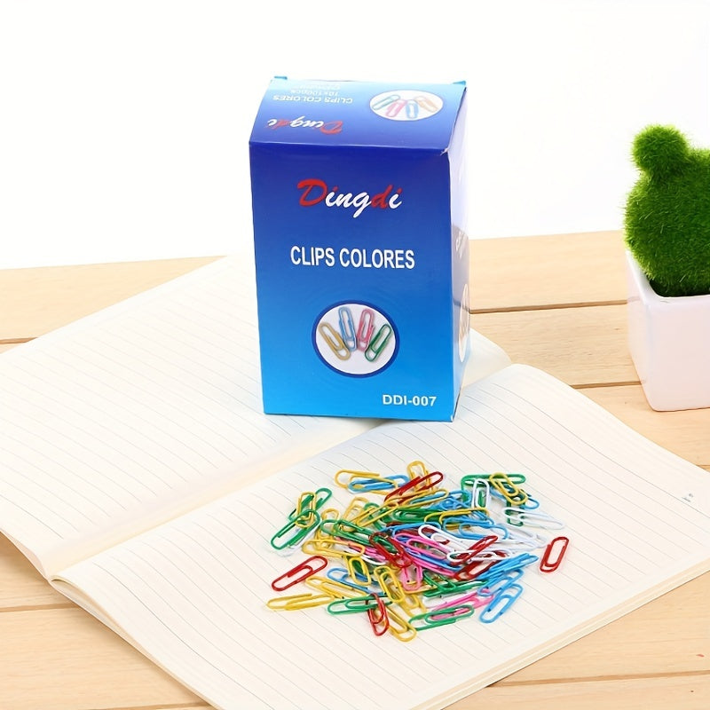 Box of 70 Colorful Paper Clips Student Stationery