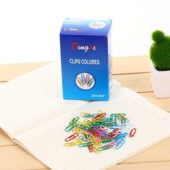 Box of 70 Colorful Paper Clips Student Stationery