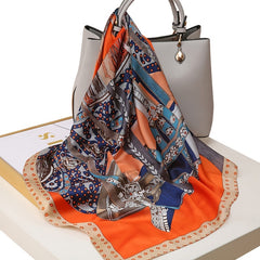 Silk Satin Square Headscarf Large Hair Bandana