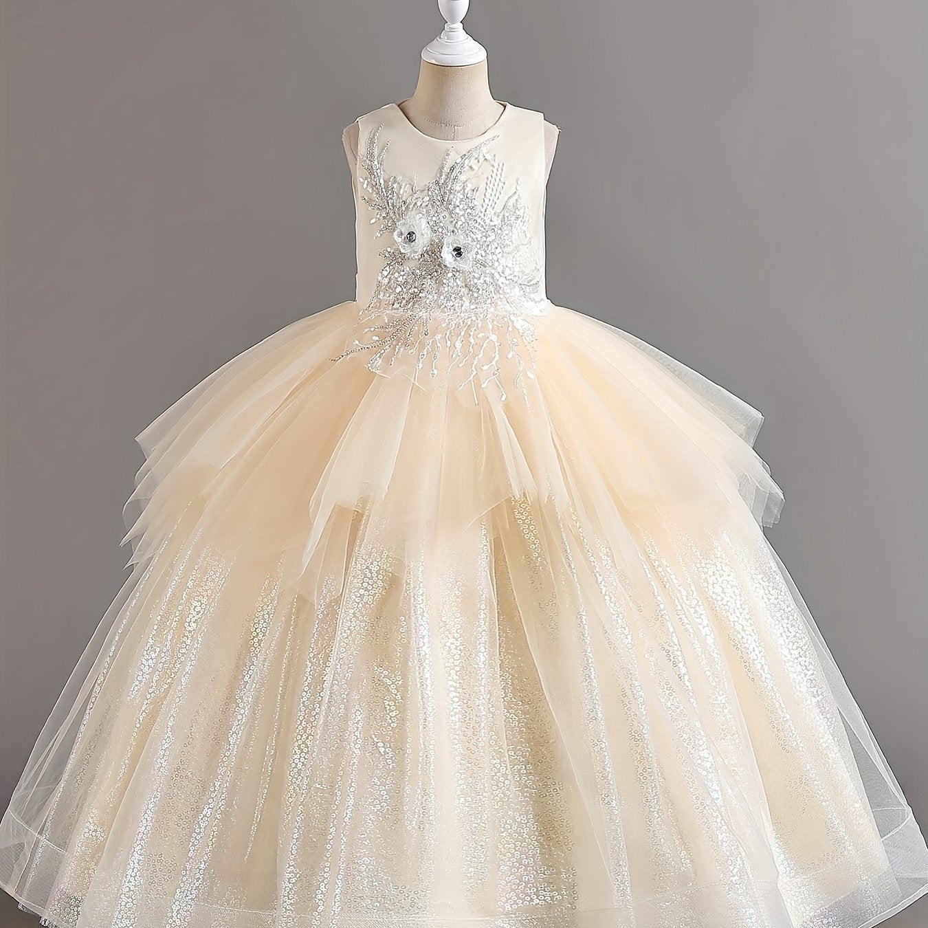 Sparkle Formal Dress For Girls Pageant Party Wedding Evening Long Maxi Gown