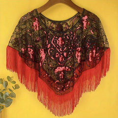 Vintage Flower Gauze Cape Wedding Bridal Dress Shawl