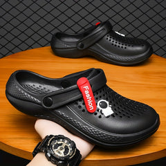 Men's Lightweight Hollow Out Clogs With Charms