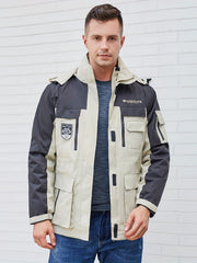 Hooded Windbreaker Jacket Men's Waterproof Coat for Outdoor Activities