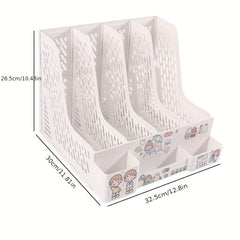 Desktop Bookshelf A4 File Storage Box Folder File Shelf Archive Storage Rack