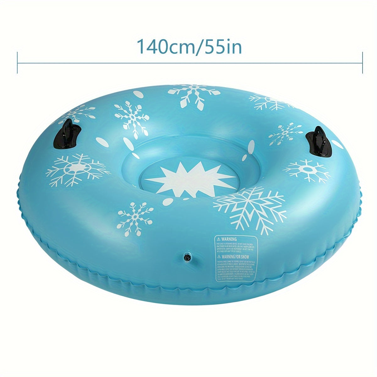 47in 55in Inflatable Skiing Sled Dual Handle Winter Outdoor Activity