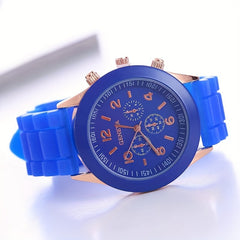 Colorful Silica Gel Quartz Watch for Outdoors