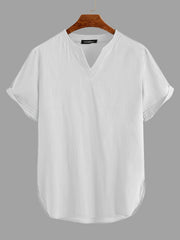 Men's Casual V Neck Short Sleeve Tee for Summer