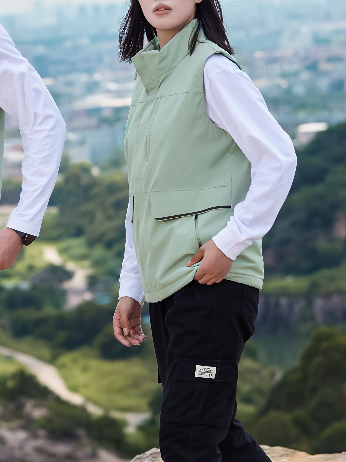 Sporty Vest Sleeveless Waterproof Windproof Sports Jacket Women's Activewear