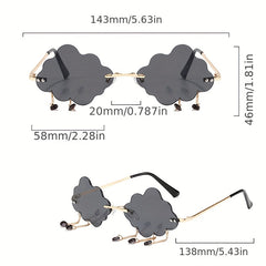 Cloud Sunglasses Raindrop Rimless Sunglasses Funny Party Glasses