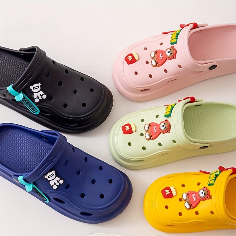 Women's Bear Decor Clogs Platform Slide Sandals