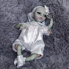 14-Inch Realistic Alien Reborn Doll Soft Touch Cloth Body