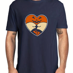 Men's Pumpkin Heart Graphic T shirt Casual Tee for Summer