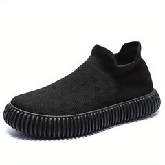 Men's Knit Slip-On Casual Shoes for Traveling Jogging