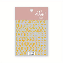 Irregular Bronzing Pattern Nail Art Stickers Decals Self Adhesive