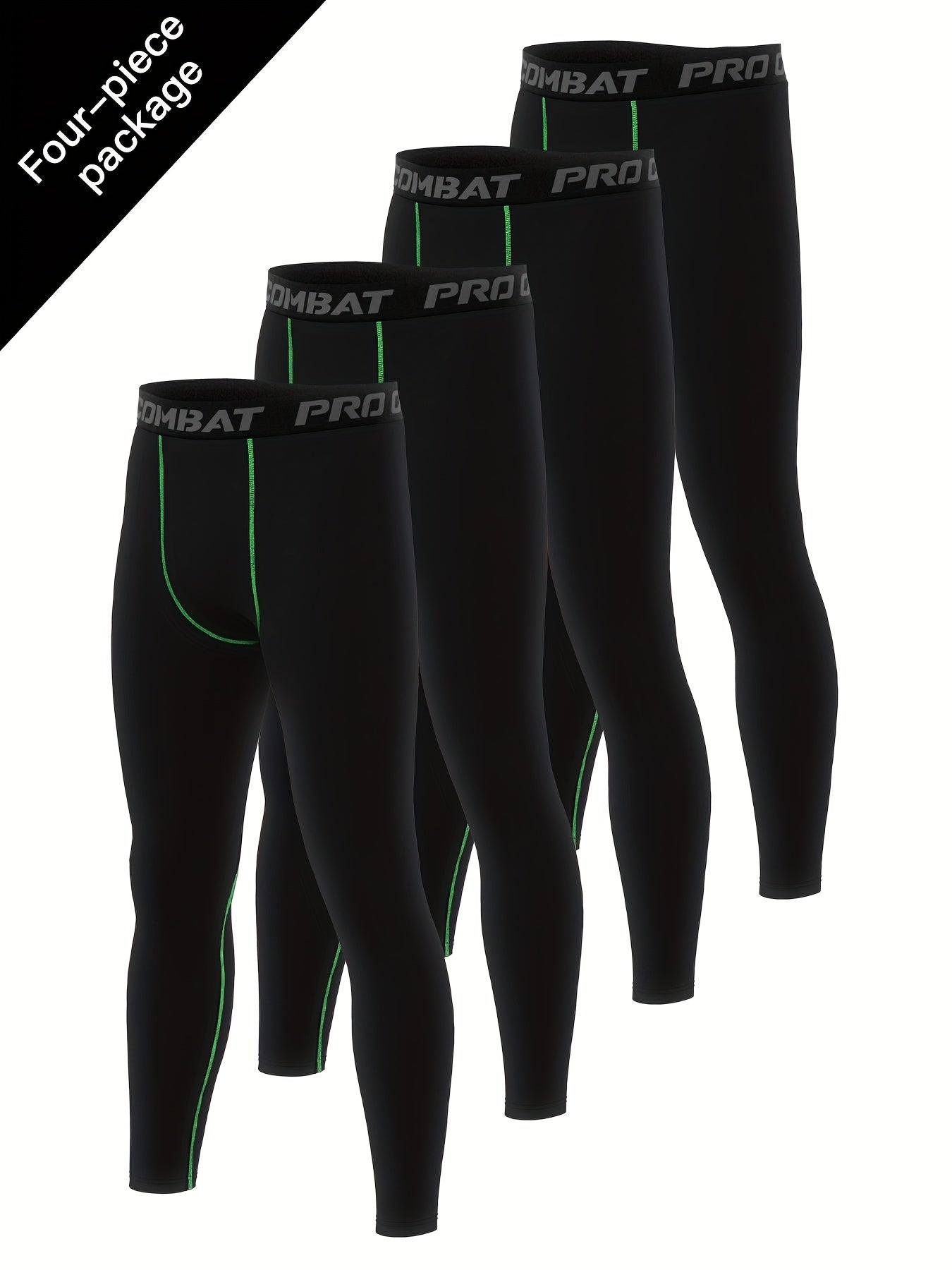 Men's Solid Leggings Active Quick Drying Sports Compression Pants