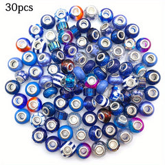 30Pcs Large Hole Beads Spacer Beads For Jewelry Making Resin Beads DIY Bracelet