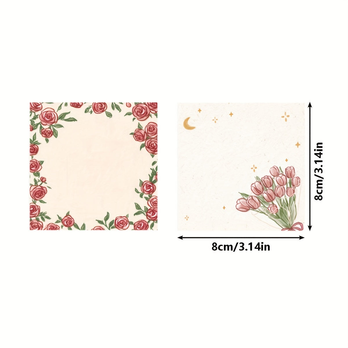 Galaxy Rose Poem Memo Pad Note Pad 100 Sheets Sticky Notes