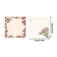 Galaxy Rose Poem Memo Pad Note Pad 100 Sheets Sticky Notes