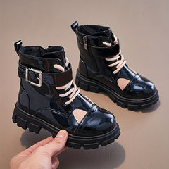 Girls Kids Zipper Boots Non Slip Comfortable