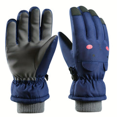 Kids Ski Gloves Winter Warm Waterproof Snowboard Gloves