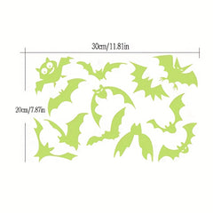 Halloween Luminous Bat Wall Stickers Self Adhesive