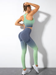 High Waist Ombre Yoga Pants, Fitness Leggings
