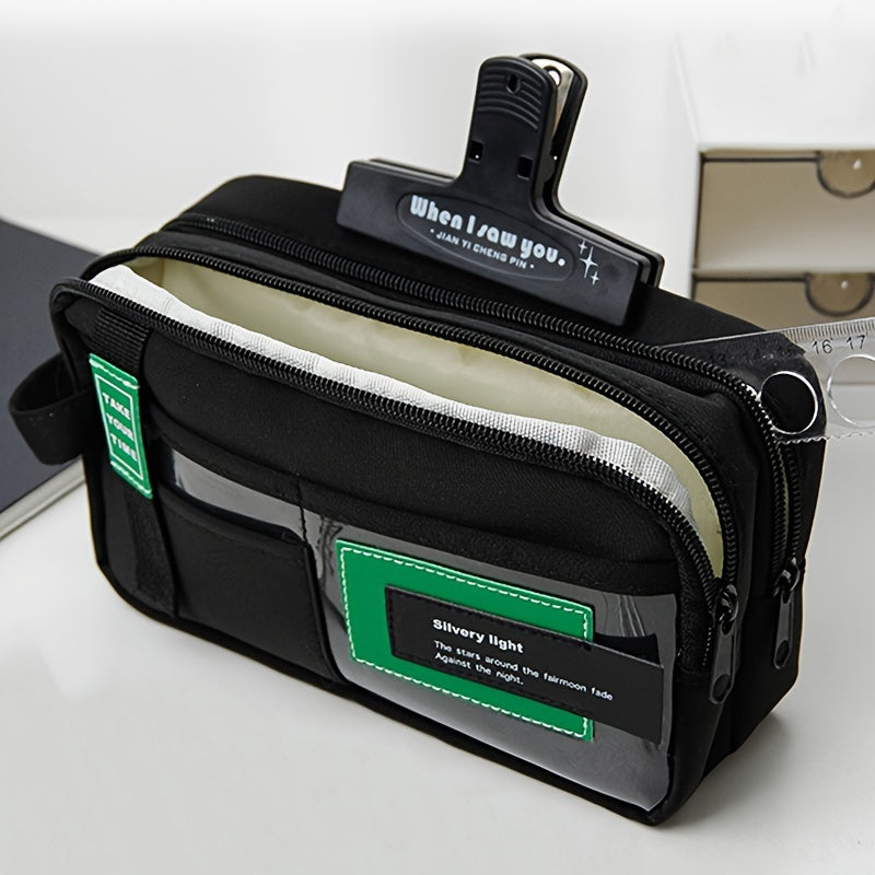 Large Capacity Pencil Case Handheld Stationery Bag for School Office