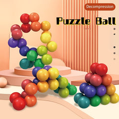 3D Cube Ball Variegated Decompression Puzzle Finger Toy for Kids