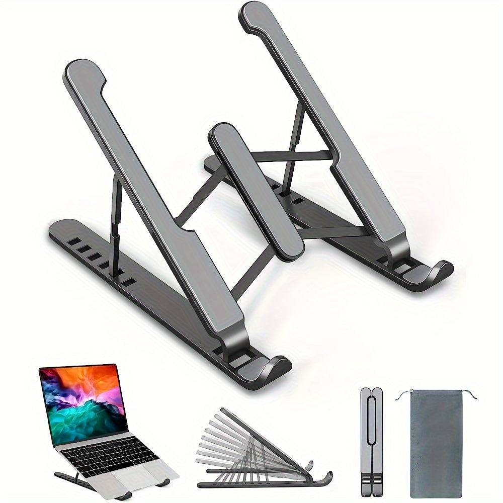 8-Level Adjustable Laptop Stand Portable Height Adjustable Ventilated