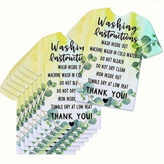 50pcs Clothing T Shirt Wash Instruction Card Shirt Care Instruction Card