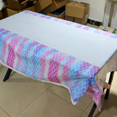 Mermaid Shell Birthday Party Tablecloth - Under The Sea Theme Decoration