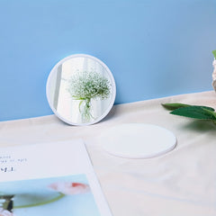 Round Compact Mirror Mini Cosmetic Touch up Mirror For Skincare & Makeup