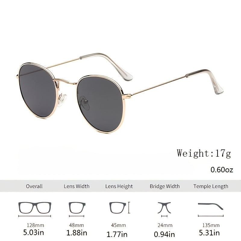 Vintage Oversized Round Sunglasses Women Sun Protection