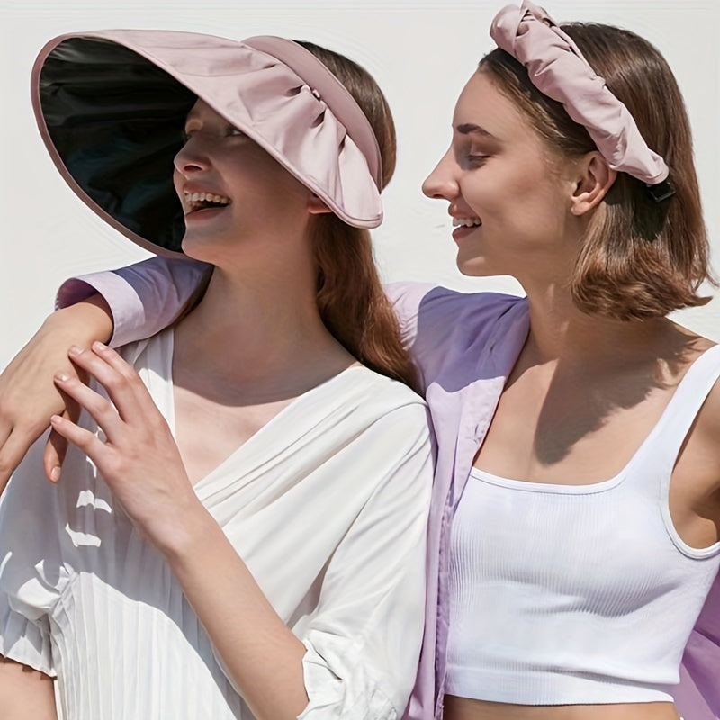 Foldable Shell Visor Hat UV Protection Wide Brim Sun Hat