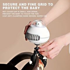 USB Stroller Clip Fan Small Night Light Octopus Small Fan