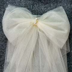 Detachable Bridal Shawl with Bowknot Sleeveless Wedding Dress Accessory