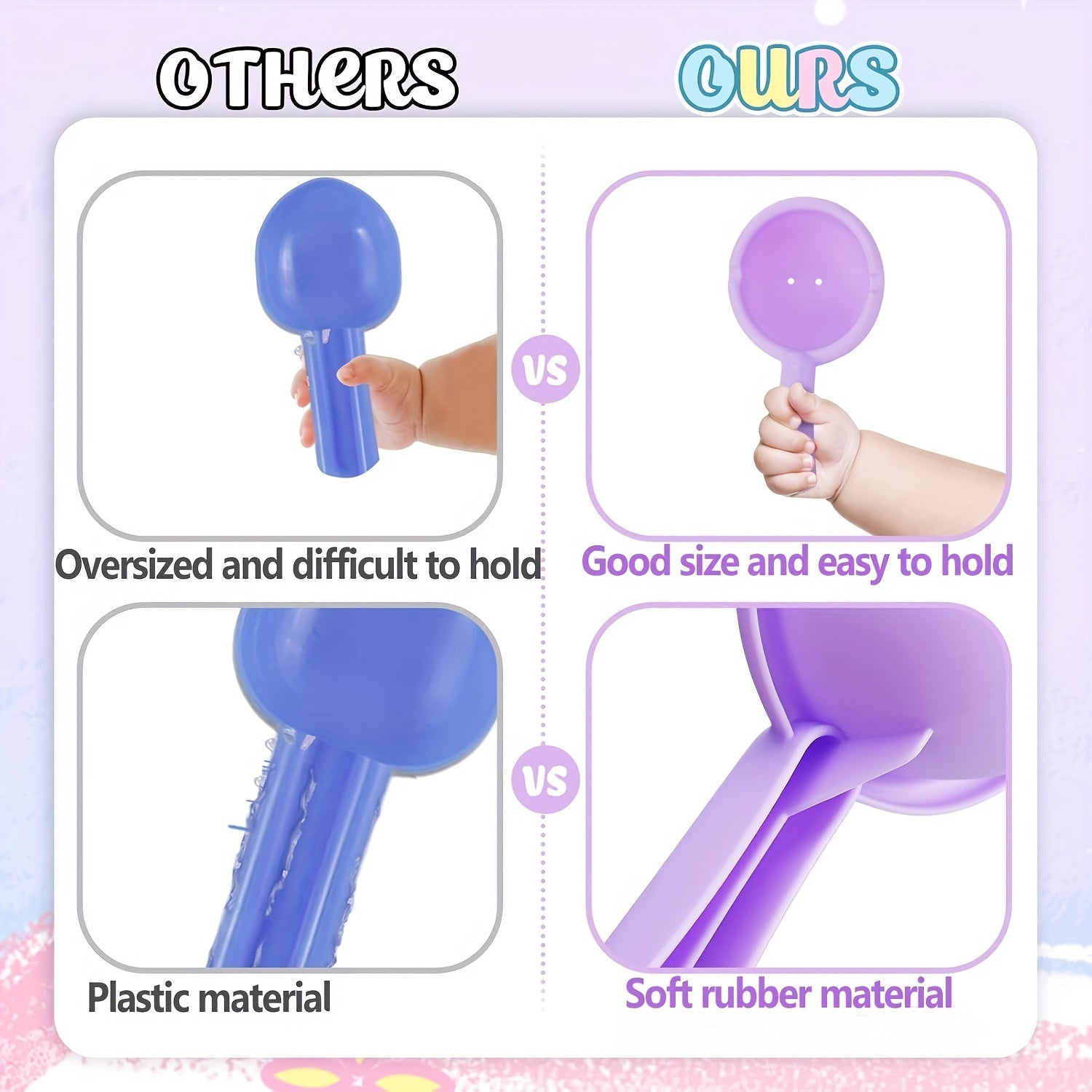 5pcs Baby Bath Toys Non Toxic for 1-3 Years Old Children Kids Gift