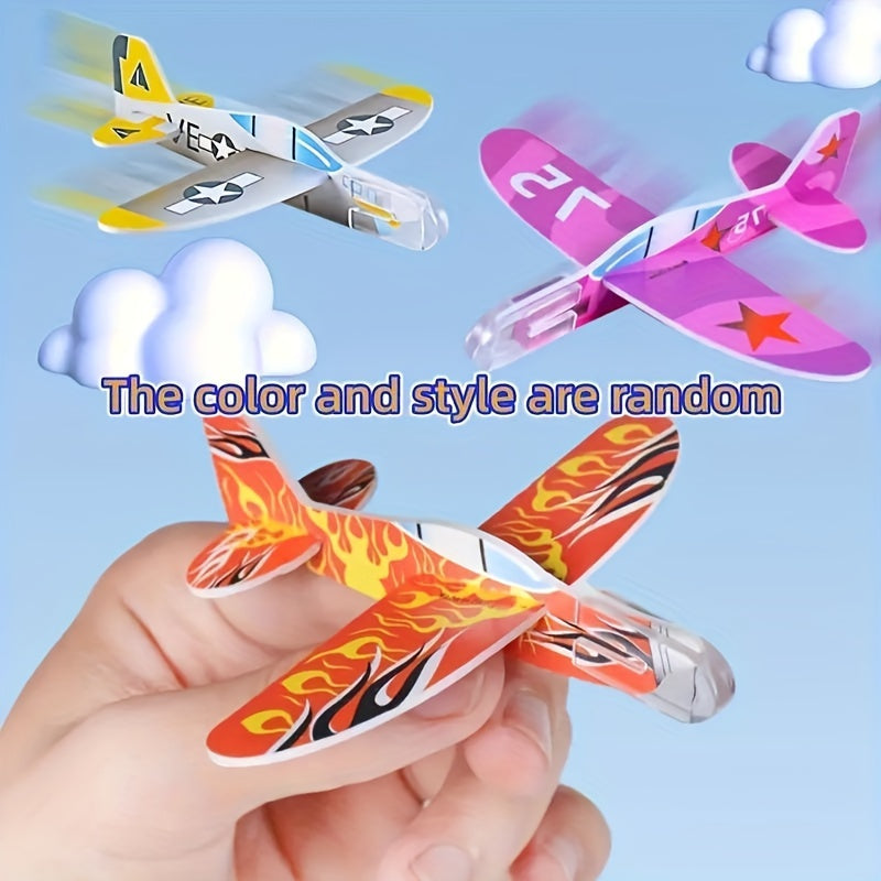 50pcs Foam Glider Paper Airplane Playset for Parties Classroom Prizes