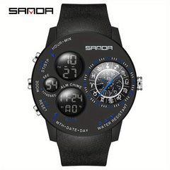 SANDA Large Dial Boy's Sports Waterproof Watch