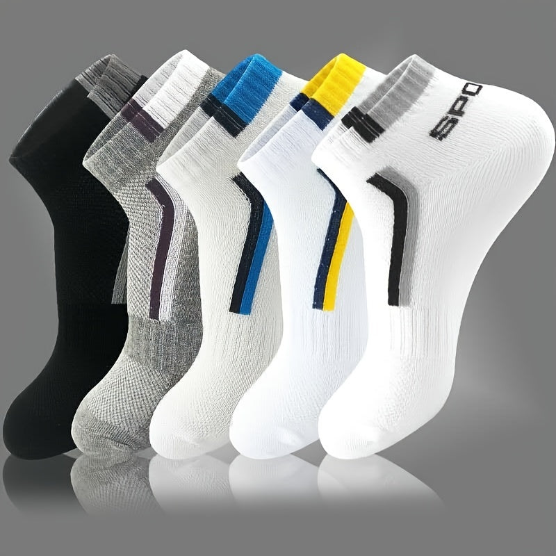 Men's Ankle Socks Breathable Deodorant Comfortable Multicolor Set