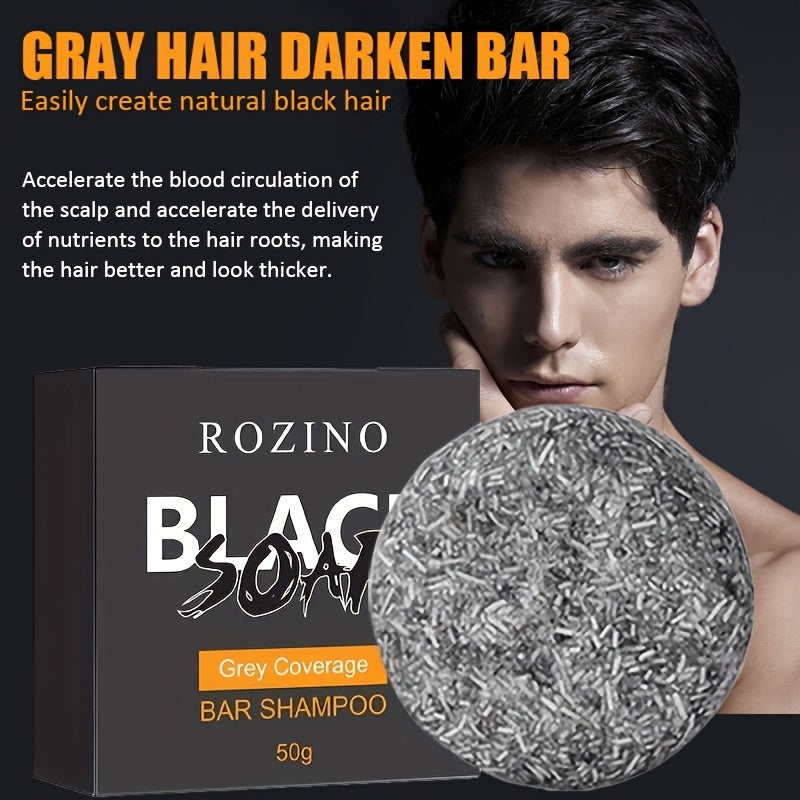 Men's Organic Darkening Shampoo Bar For Gray Hair