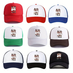 Unisex Mesh Sunshade Breathable Baseball Cap with Stars Embroidery