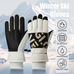 Waterproof Winter Ski Gloves for Men & Women - Anti Slip