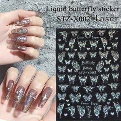 Butterfly Laser Nail Decals for DIY Nail Art